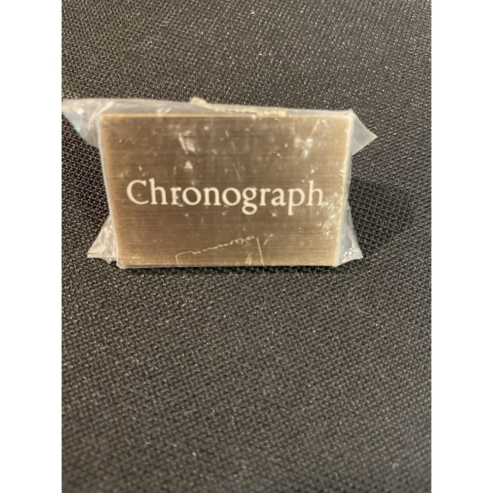 Patek Philippe Watch Display Plaque Brass, "Chronograph "